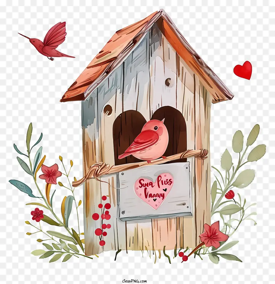 Rumah Burung Valentine Cat Air，Sangkar Burung PNG