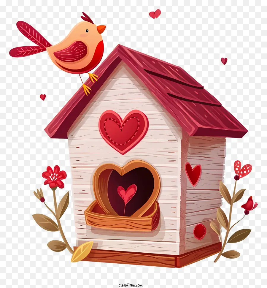 Valentine Bird House Emoji，Sangkar Burung PNG