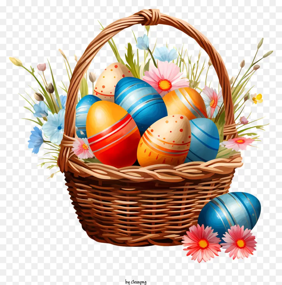 Telur Paskah，Keranjang Telur PNG