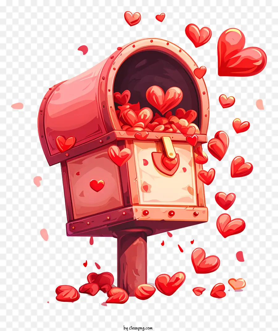 Kotak Surat Valentine，Kotak Surat Berbentuk Hati PNG