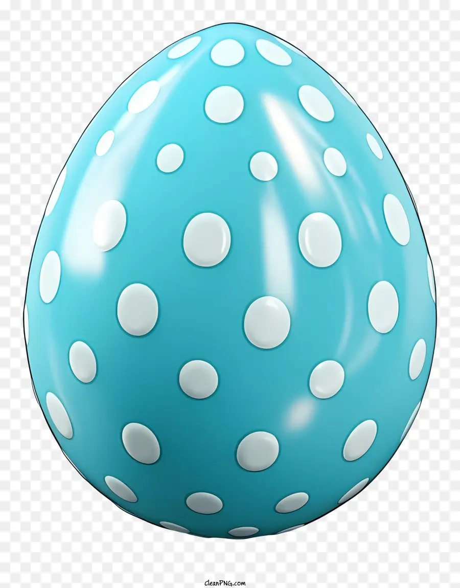 Telur Paskah，Telur Polka Dot Biru PNG