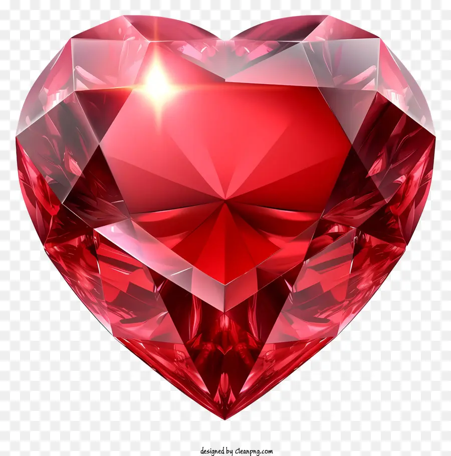 Valentine Heart Diamond Emoji，Batu Permata Berbentuk Hati PNG
