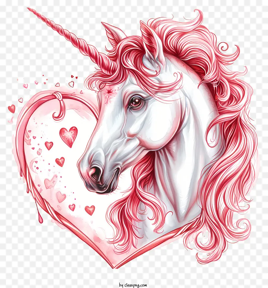 Valentine Unicorn，Lukisan Unicorn PNG