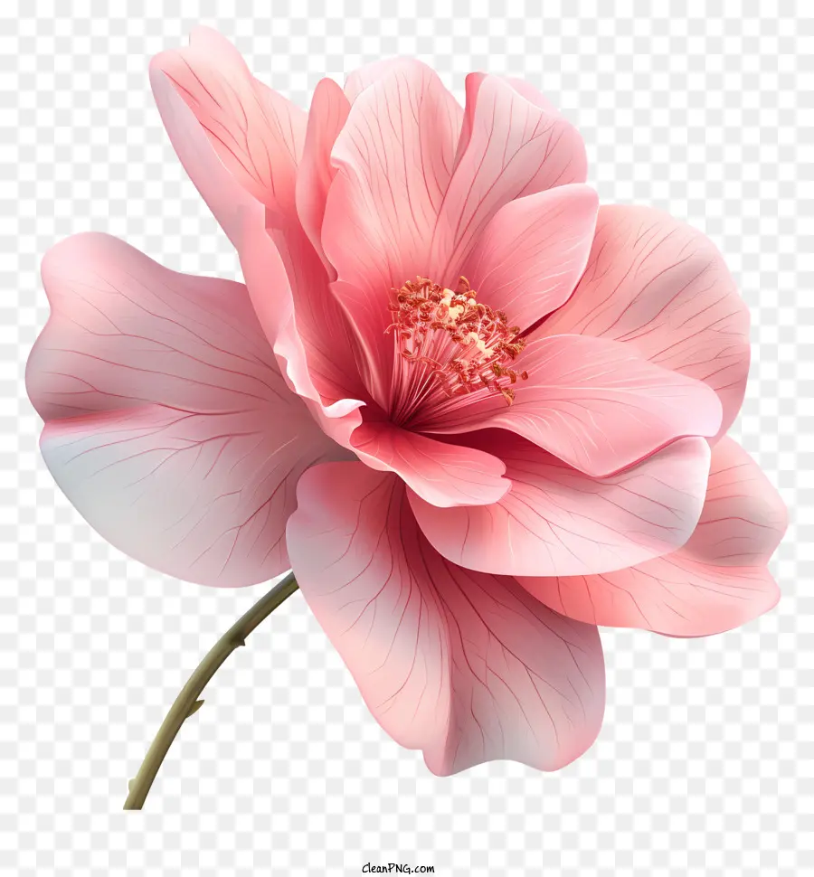 Bunga Merah Muda，Bunga Tunggal PNG