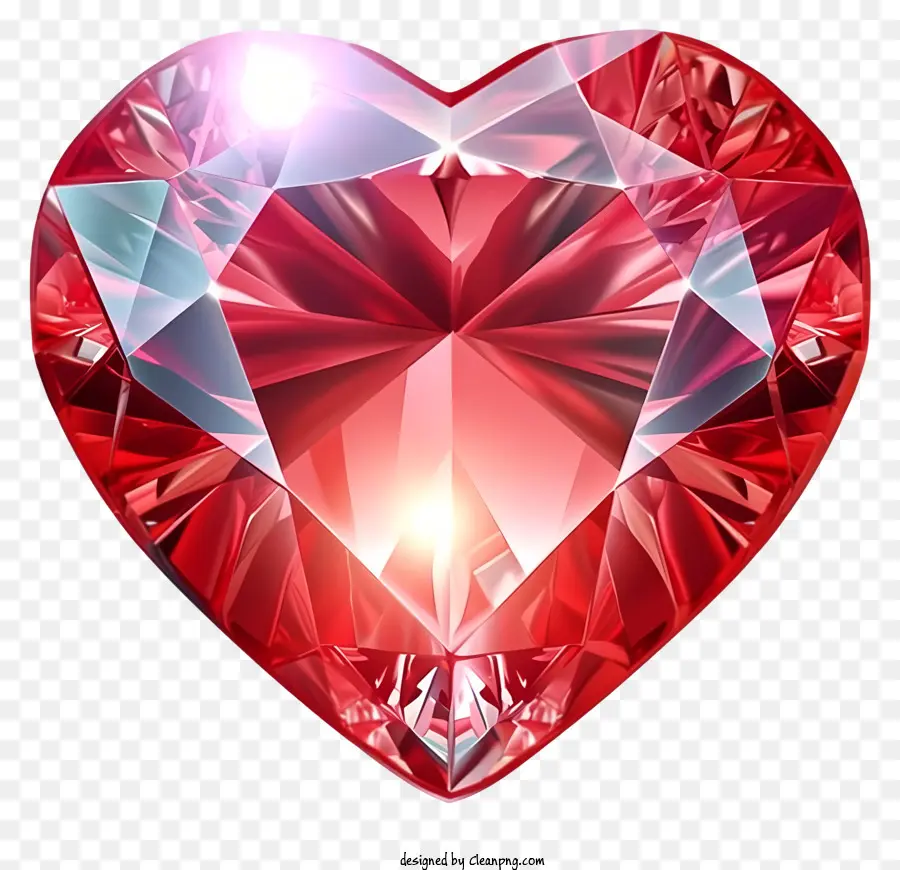 Valentine Heart Diamond Emoji，Kristal Berbentuk Hati PNG