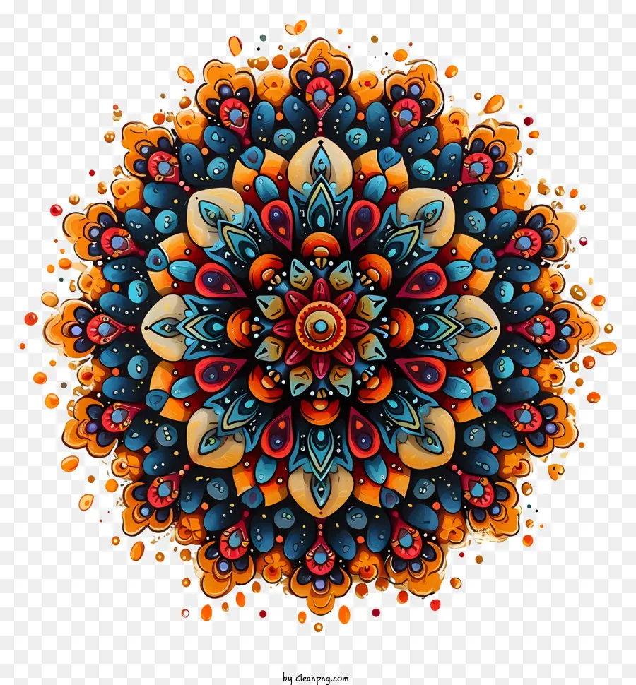 Mandala，Mandala Berwarna Warni PNG