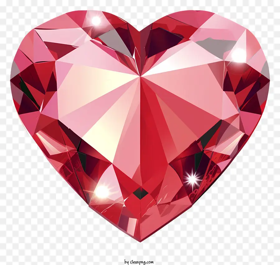 Ilustrasi Vektor Datar Yang Minimalisasi，Berlian Hati Valentine PNG