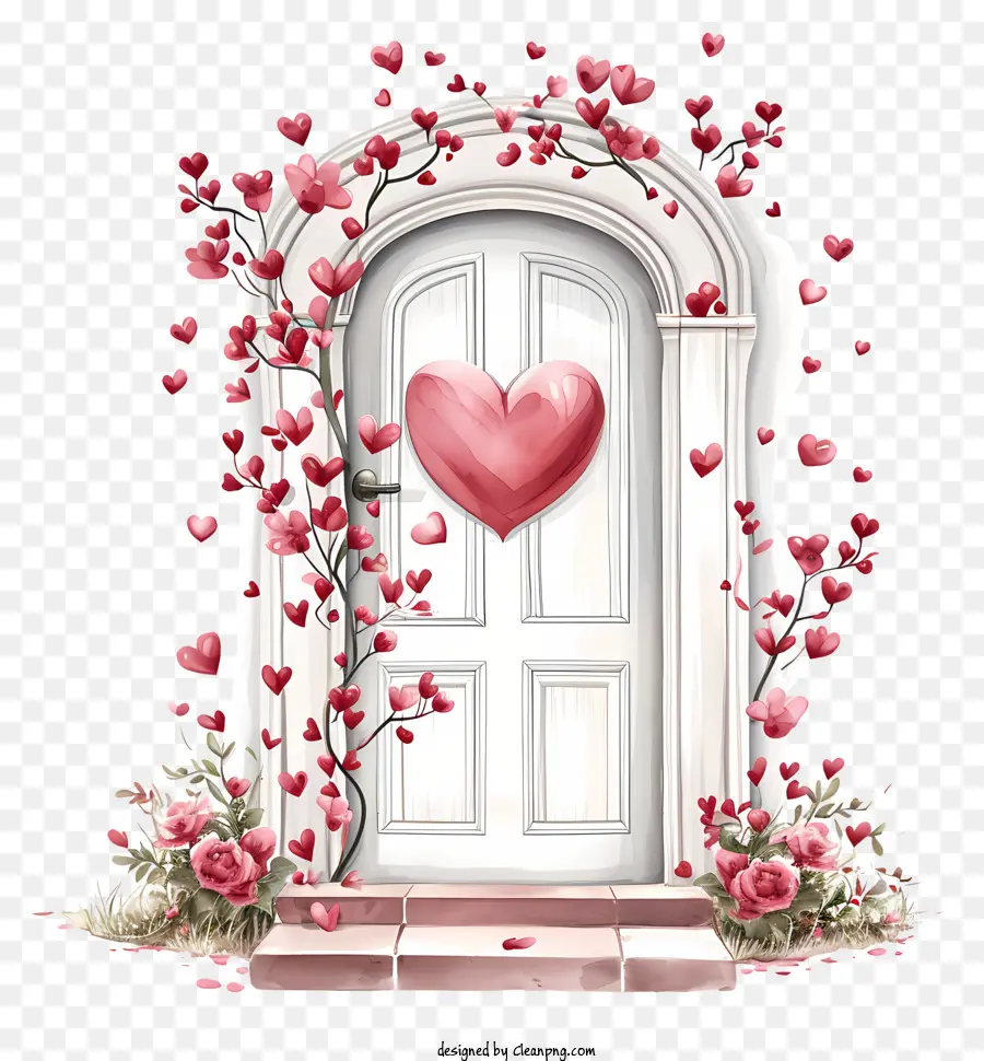 Pintu Valentine，Pintu Berbentuk Hati PNG