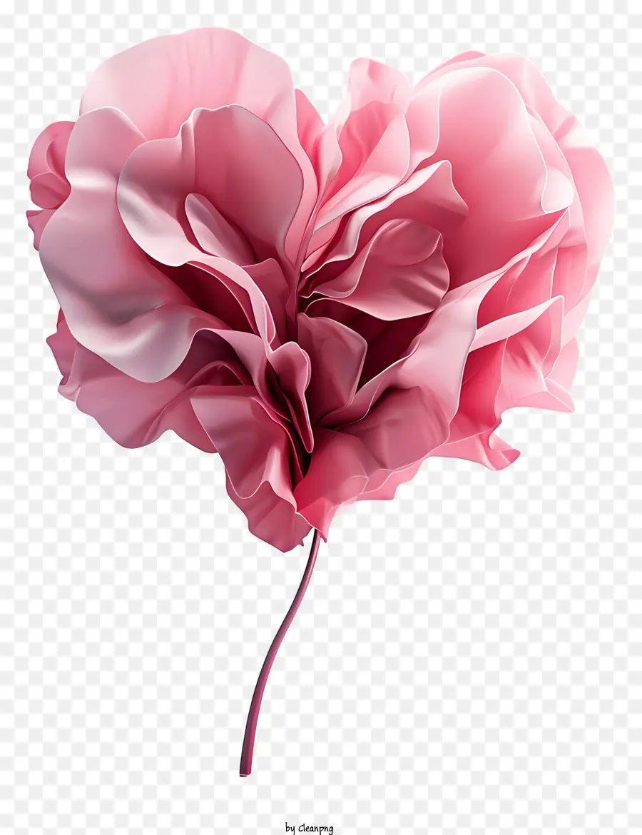 Bunga Merah Muda，Bunga Berbentuk Hati PNG