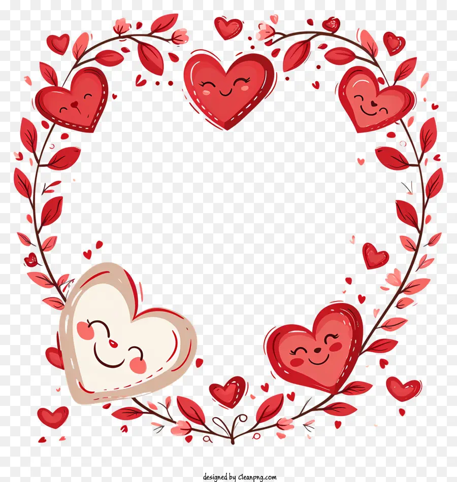 Valentine Bingkai，Heartshaped Karangan Bunga PNG