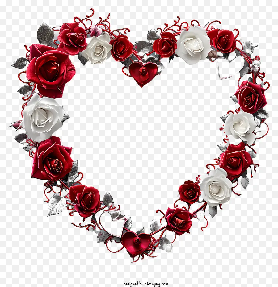 Valentine Bingkai，Karangan Bunga Mawar PNG