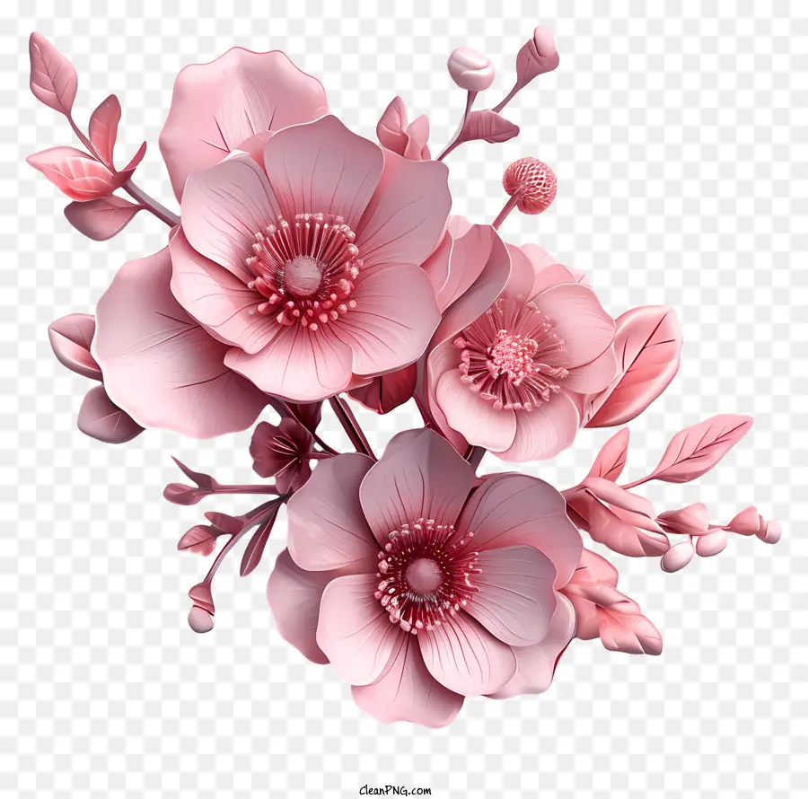 Bunga Merah Muda，Mawar Merah Muda PNG