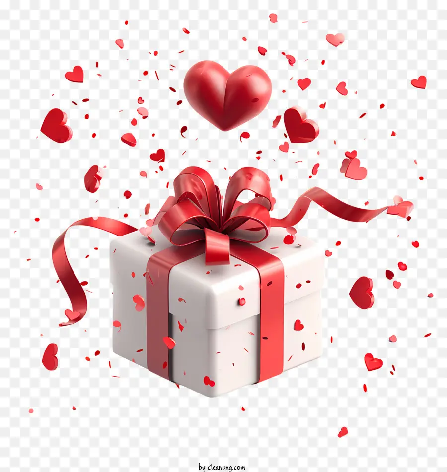 Hadiah Valentine Psd 3d，Kotak Hadiah PNG