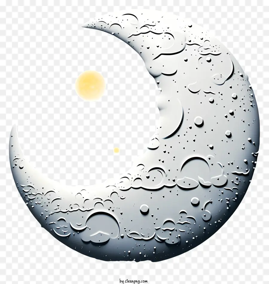 Bulan Gaya 3d Yang Realistis，Bulan PNG