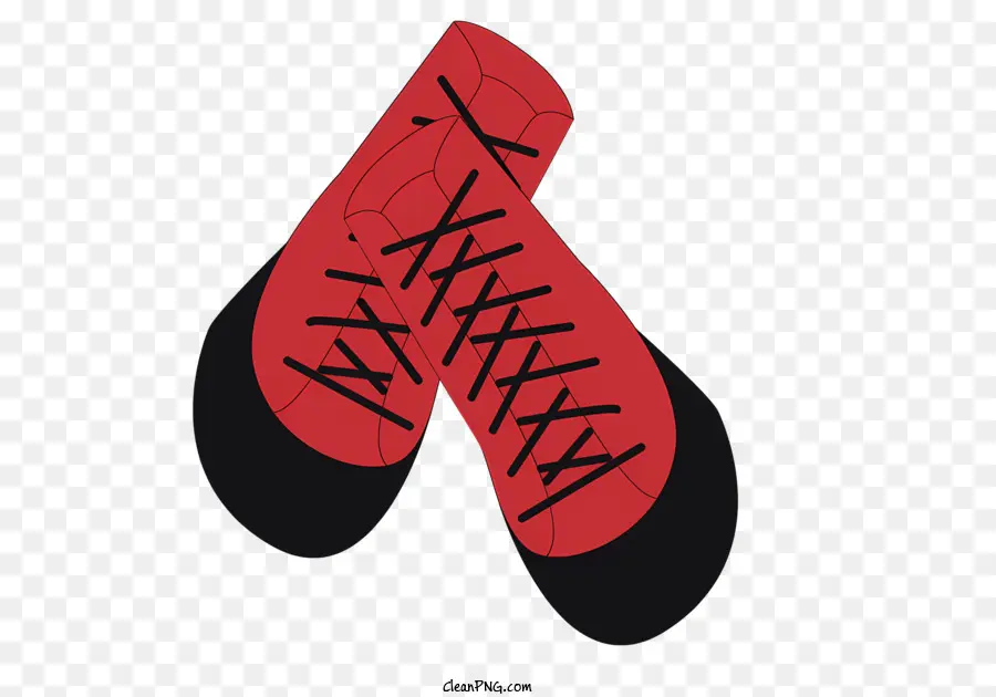 Sepatu Merah Dan Hitam，Tali Hitam PNG