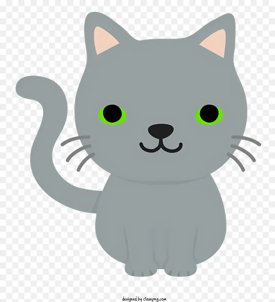 Kartun Kucing，Kucing Abu Abu PNG