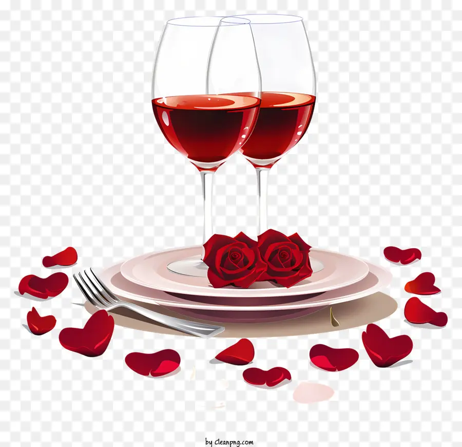 Makan Malam Romantis，Anggur Merah PNG