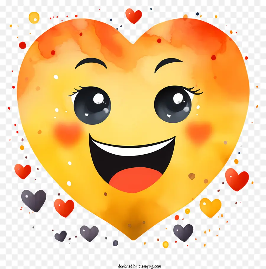 Emoji Cat Air Dengan Mata Hati，Senang Hati PNG
