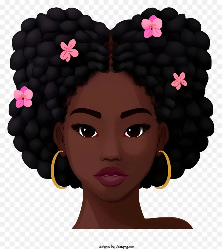Emoji Gadis Hitam，Wanita Afrika PNG