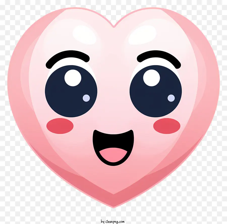 Emoji Yang Digambar Tangan Dengan Mata Hati，Kartun Jantung PNG