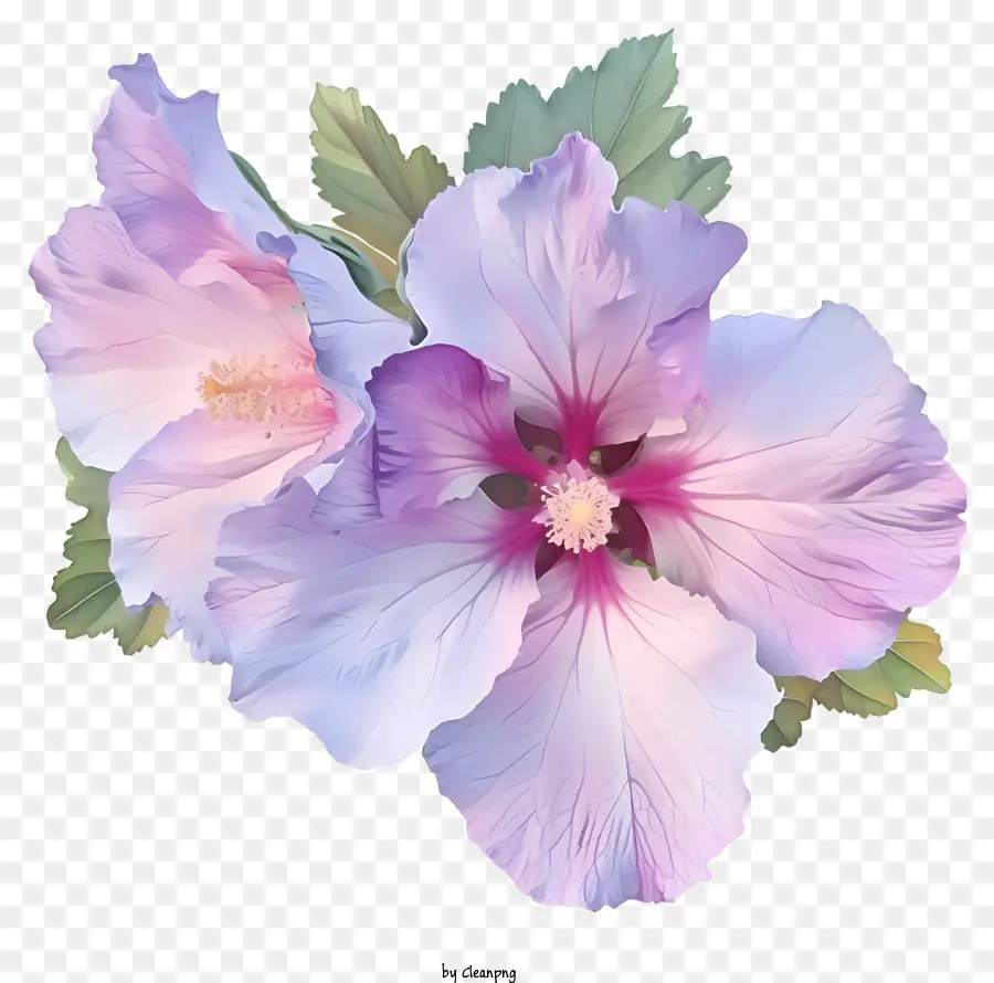 Pastel Rose Of Sharon，Bunga Kembang Sepatu PNG