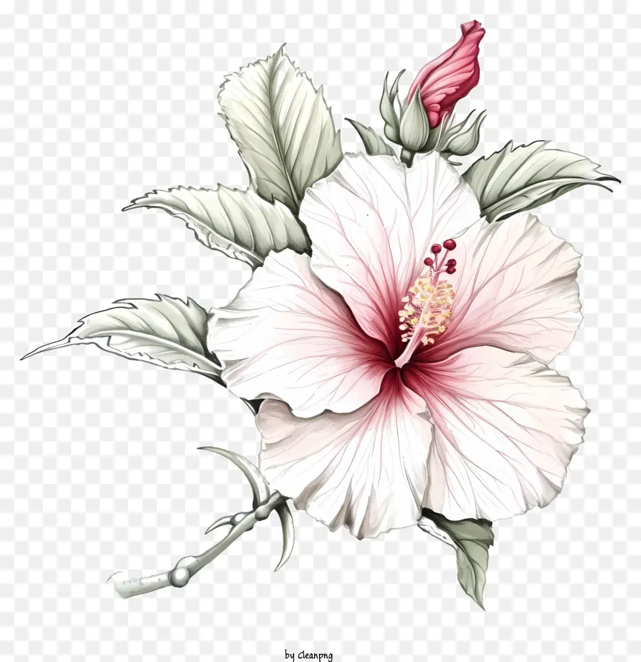Rose Rose Of Sharon，Bunga Putih PNG