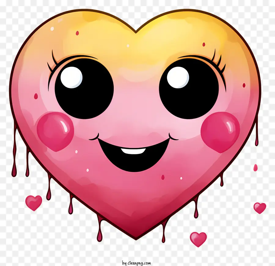 Emoji Cat Air Dengan Mata Hati，Karakter Kartun PNG