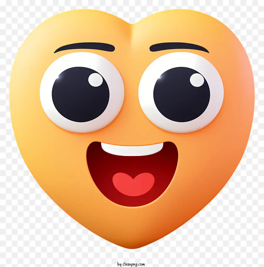 Emoji Dengan Mata Hati，Emoji Jantung Kuning PNG