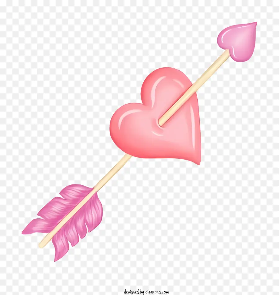 Panah Cupid，Hati Dengan Panah PNG