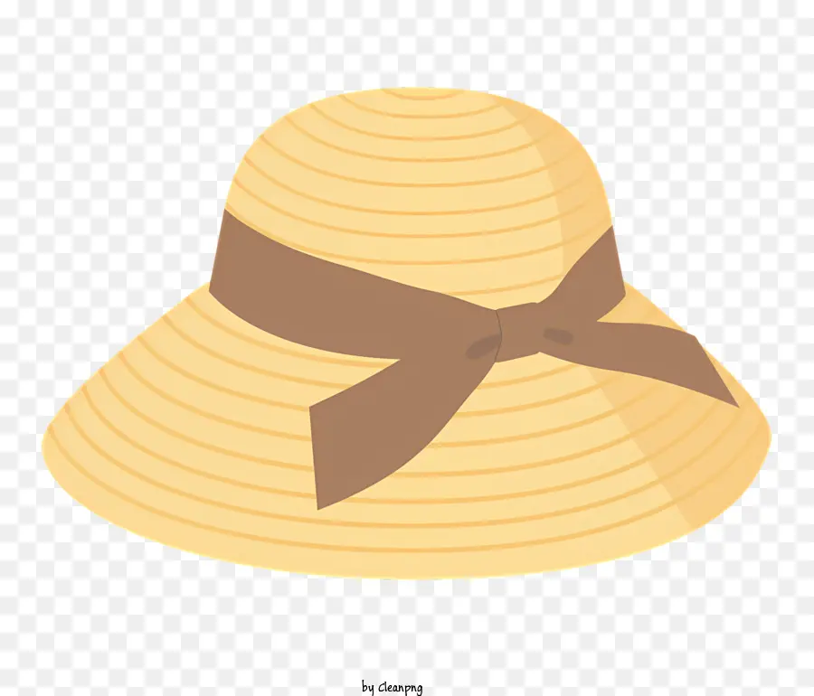 Topi Jerami，Topi Dengan Busur PNG