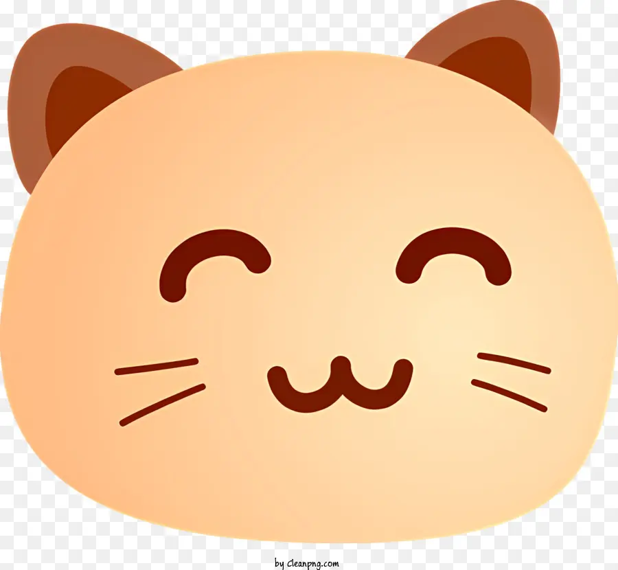 Emoji Kucing Tersenyum，Lucu Ekspresi PNG