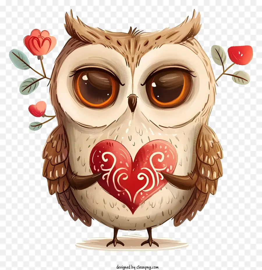 Ikon Burung Hantu Valentine，Kartun Owl PNG