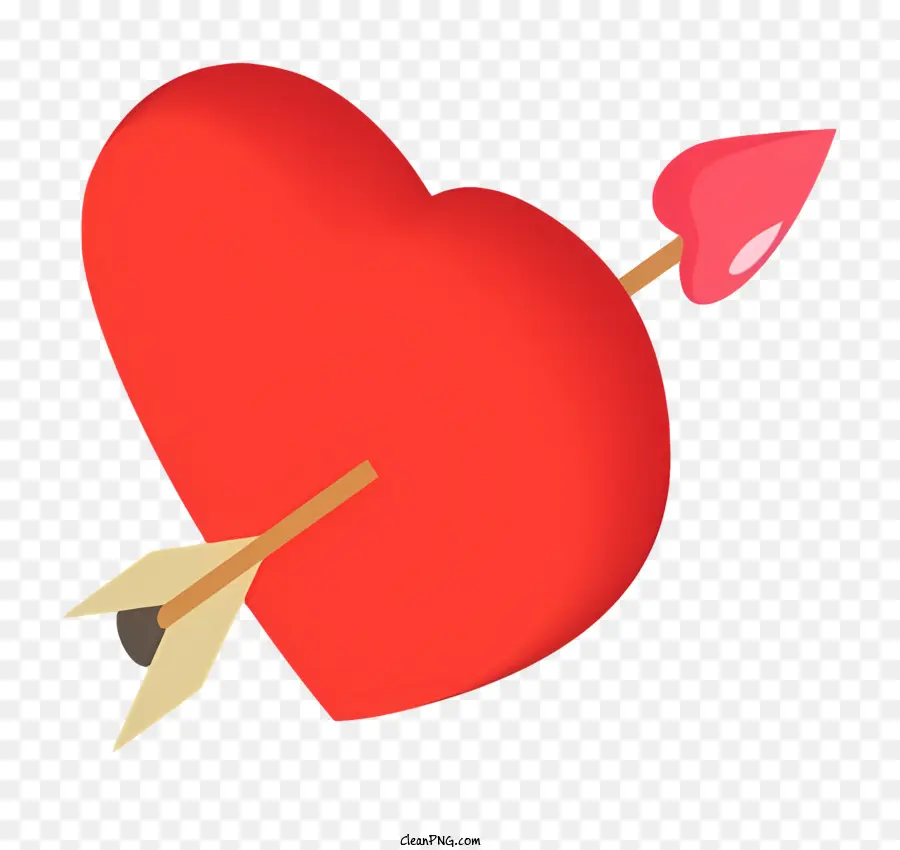 Panah Cupid，Merah Hati PNG