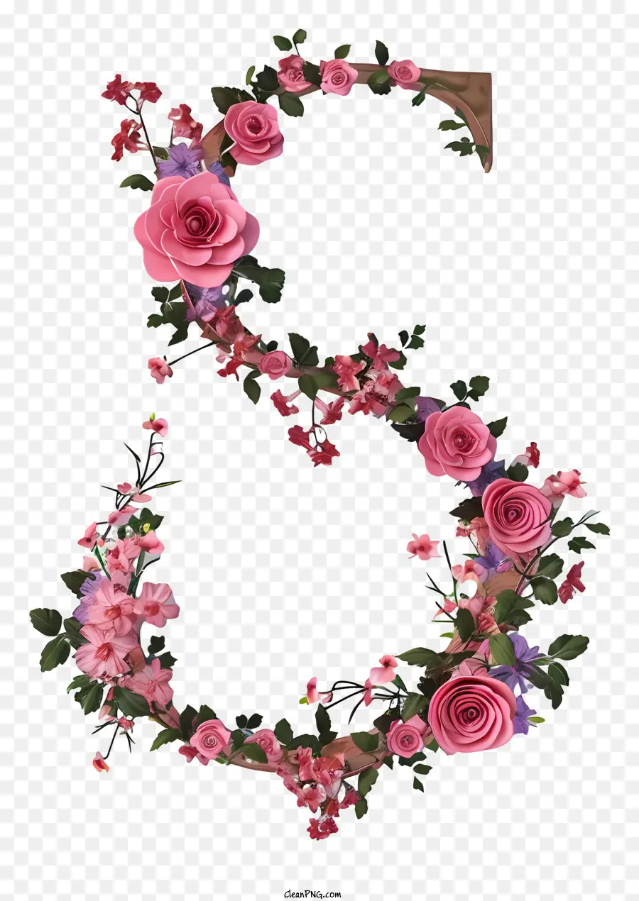 Simbol Dan Bunga Gender Wanita Psd 3d，Rangkaian Bunga PNG
