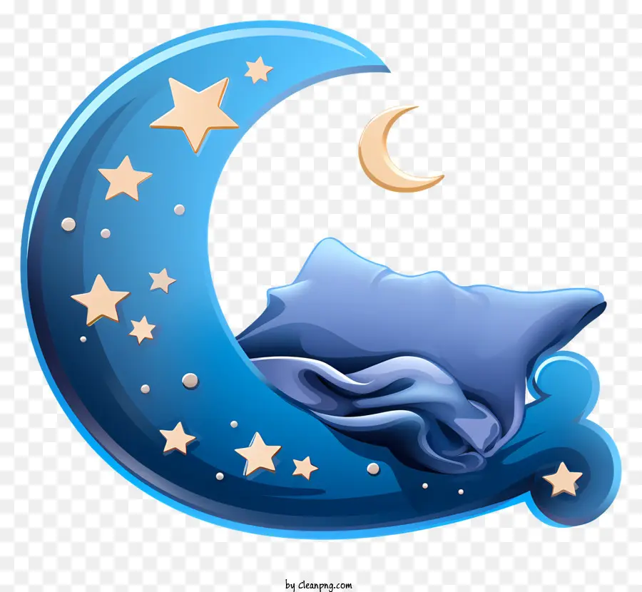 Ikon Tidur Kartun，Blue Moon PNG