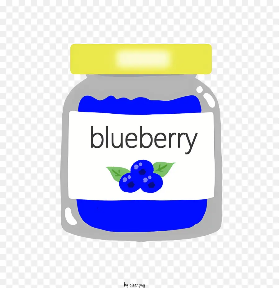 Selai Blueberry，Jar Kaca Bening PNG