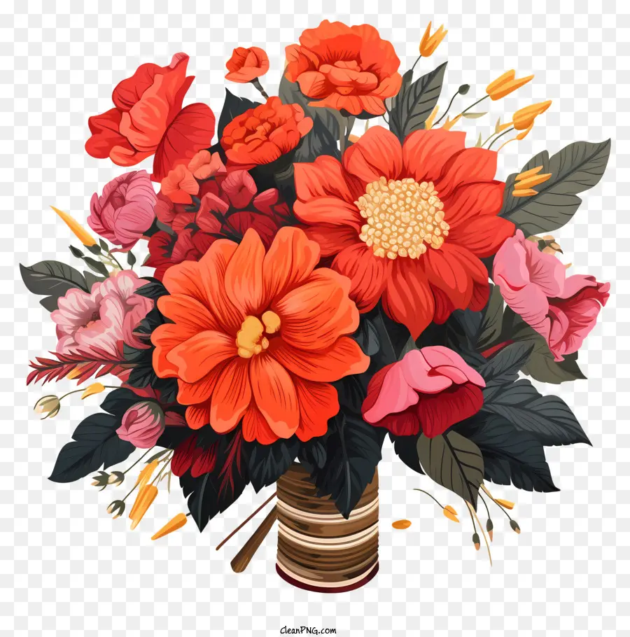 Rusen Bunga Yang Digambar Tangan，Karangan Bunga PNG
