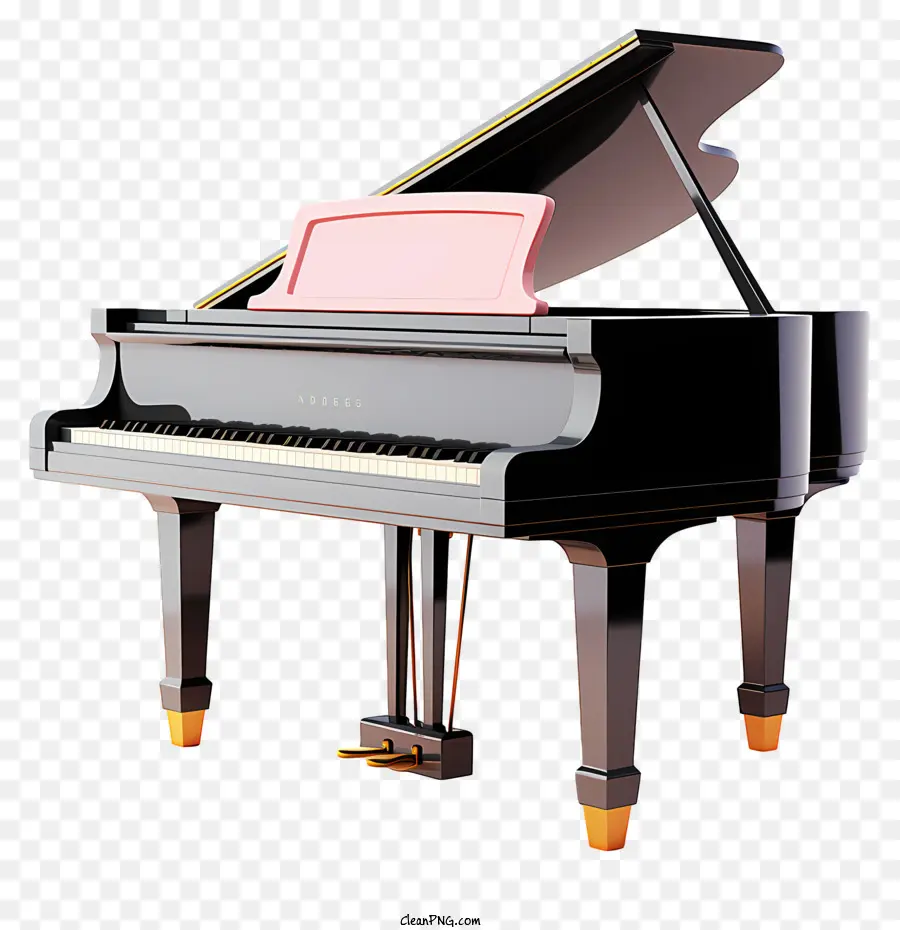 Piano Pastel，Piano Hitam PNG