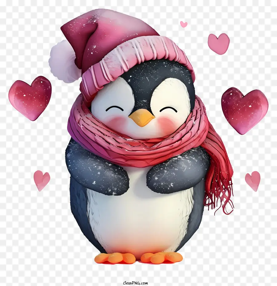 Penguin Valentine，Lucu Penguin PNG