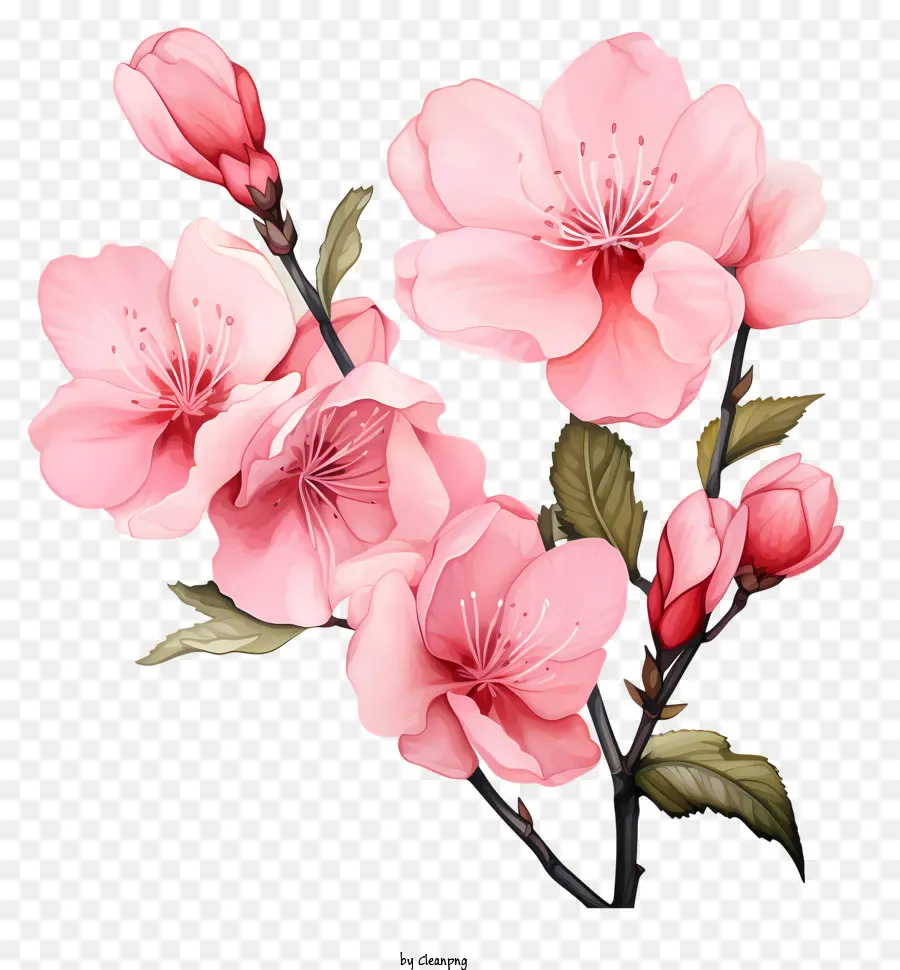 Cat Air Bunga Merah Muda，Bunga PNG