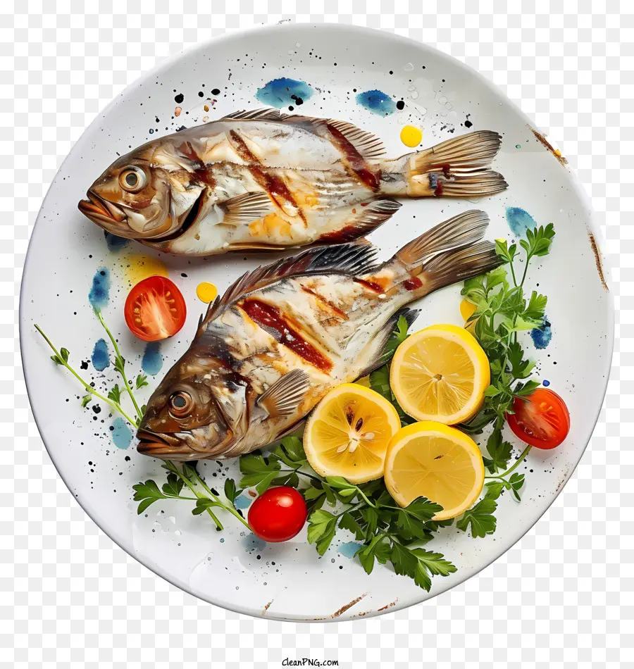 Hidangan Ikan Cat Air，Ikan PNG