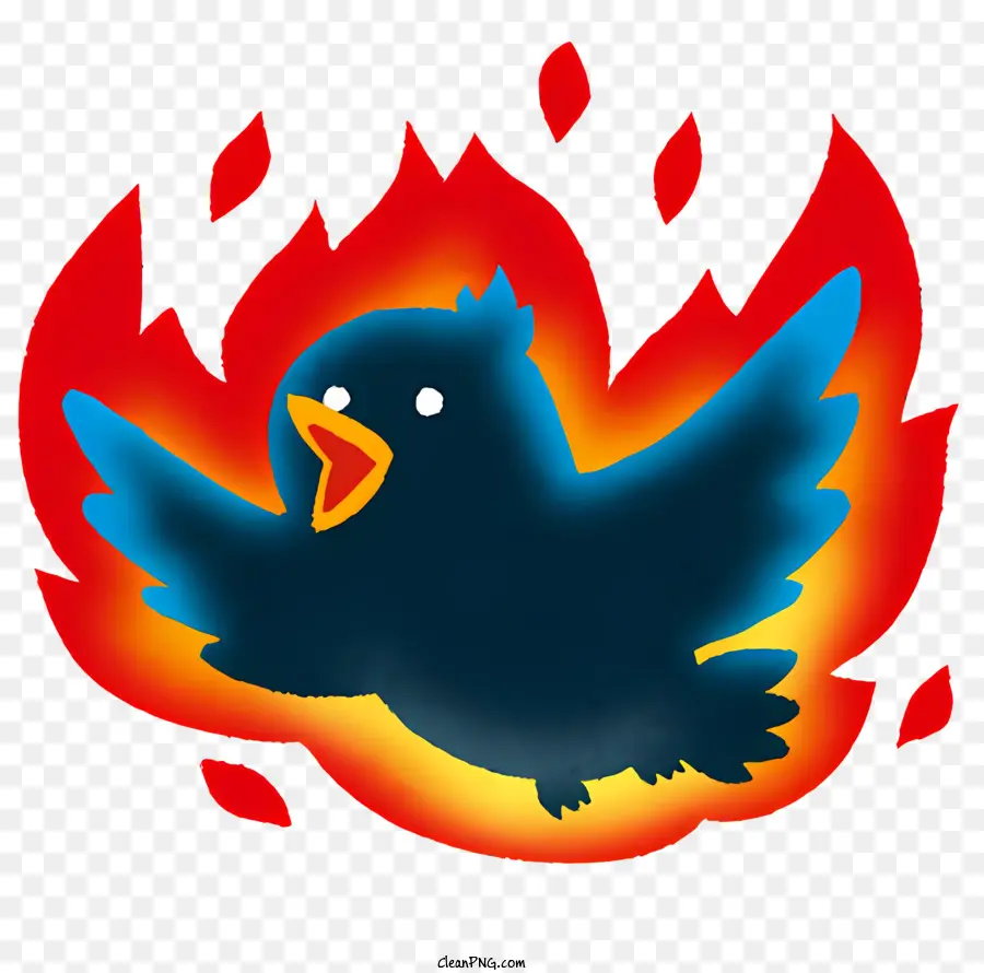 Burung Biru，Burung Terbakar PNG