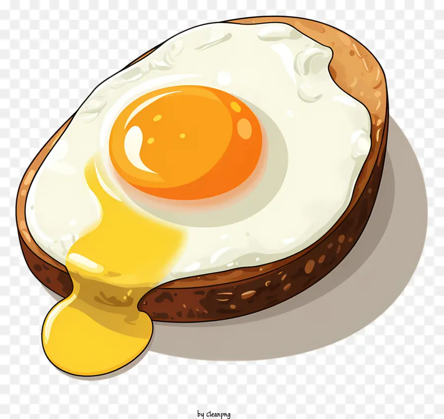 Telur Rebus Gaya Doodle，Telur Goreng Di Atas Roti Bakar PNG