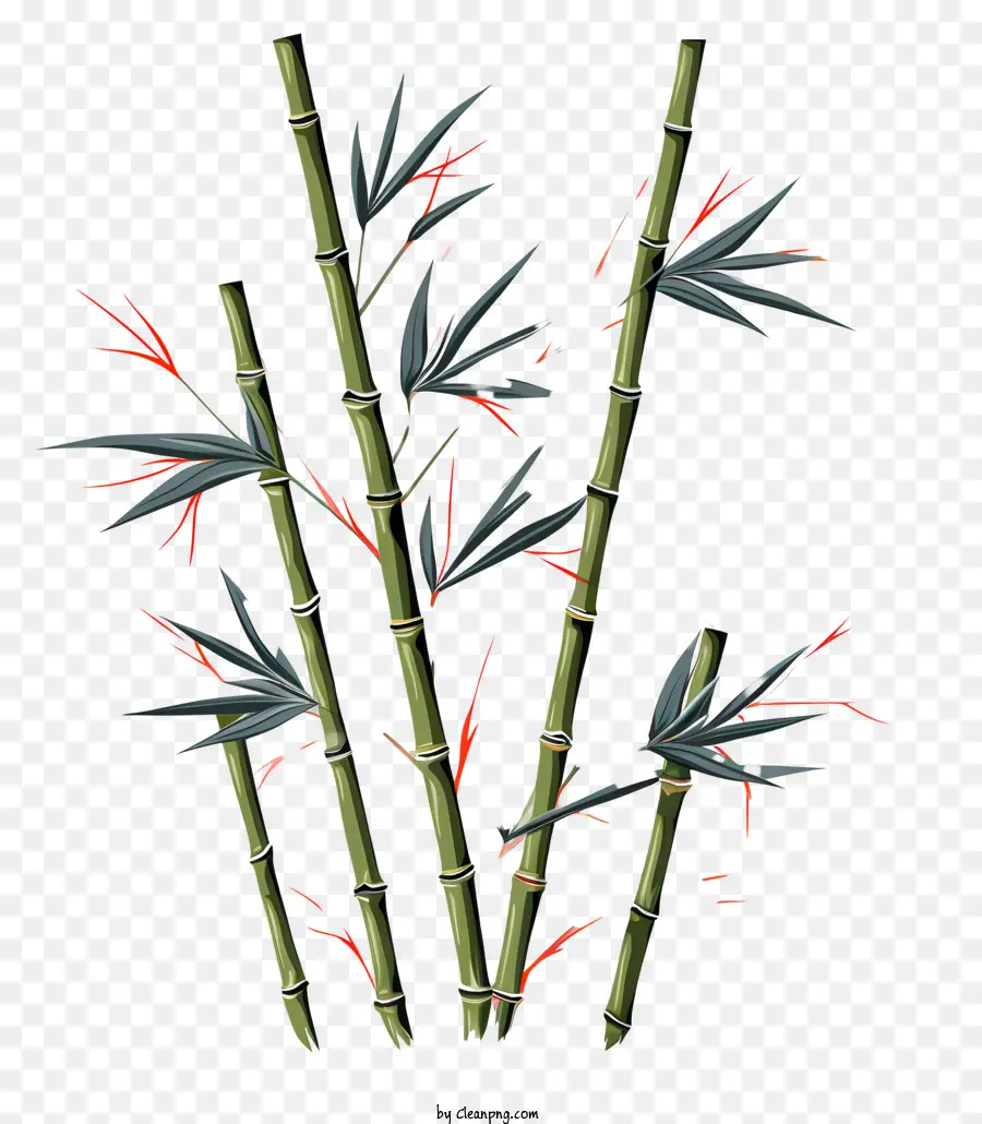 Sketsa Batang Bambu Gaya，Tanaman Bambu PNG