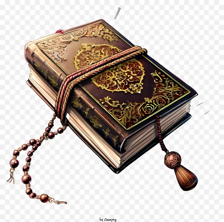 Kitab Suci Al Quran Dan Ikon Tasbih，Buku PNG