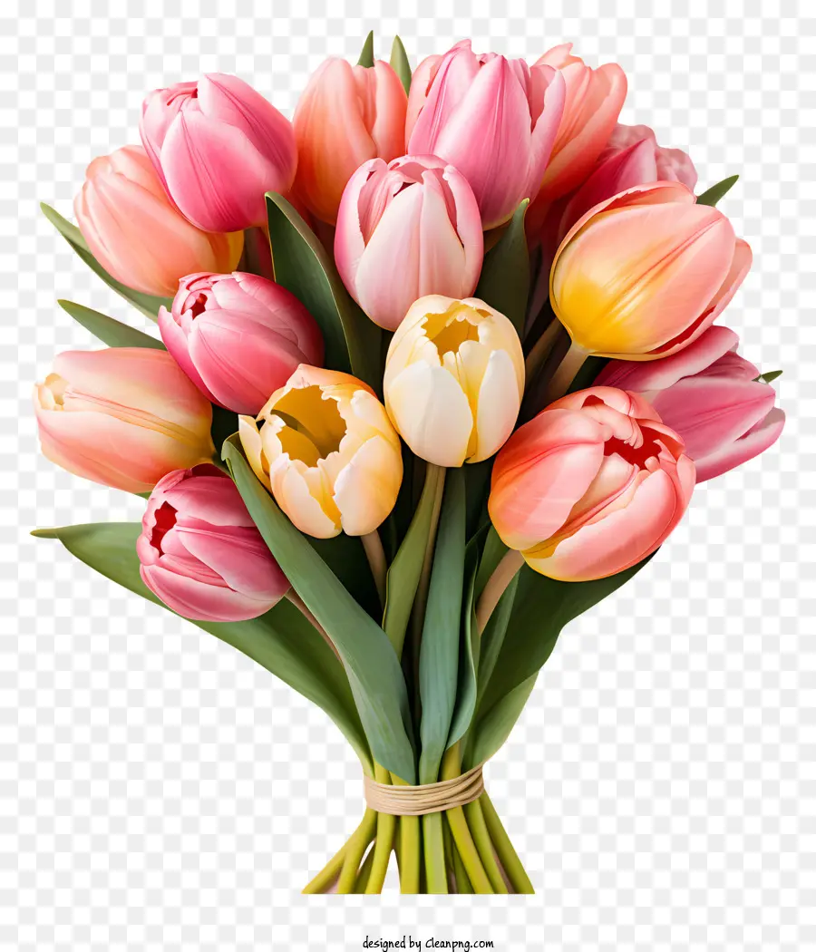 Buket Pastel Tulips，Tulip PNG