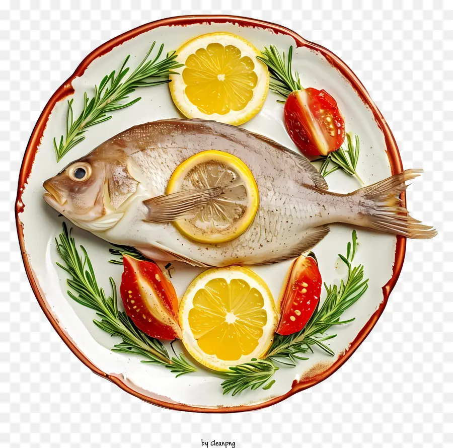 Hidangan Ikan Datar，Ikan Yang Dimasak PNG