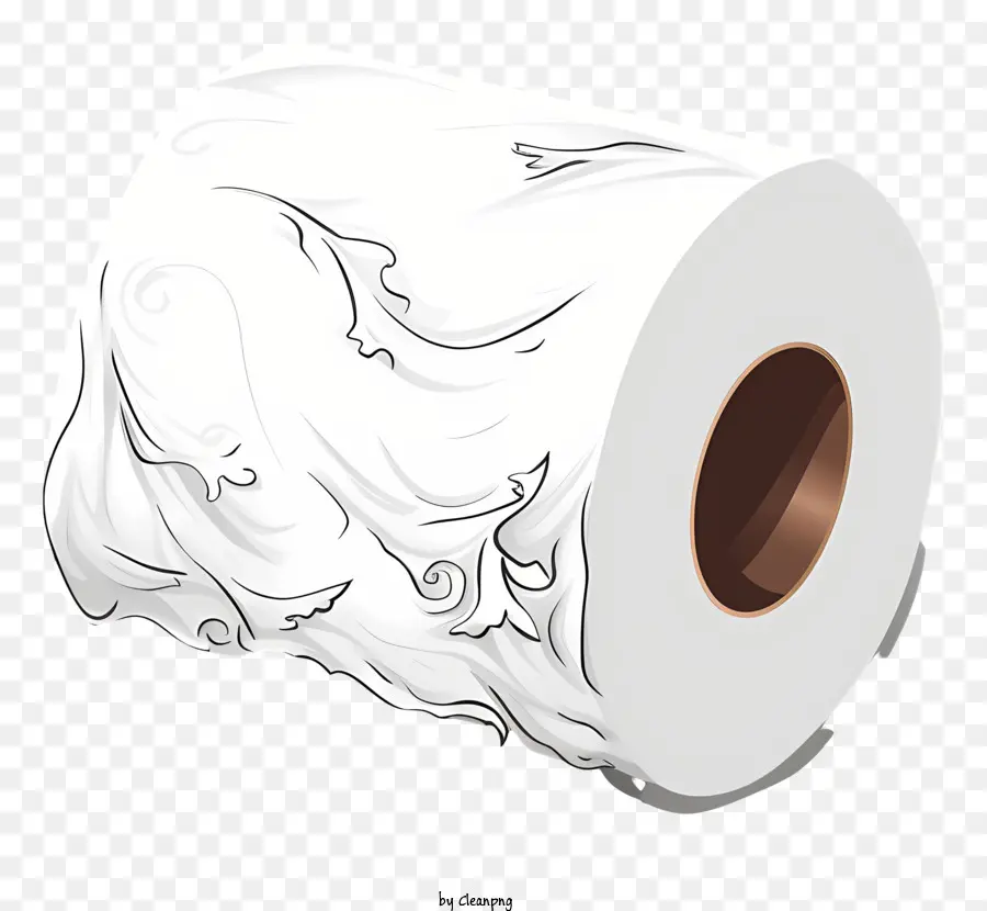 Tisu Toilet Yang Digambar Tangan，Kertas Toilet PNG