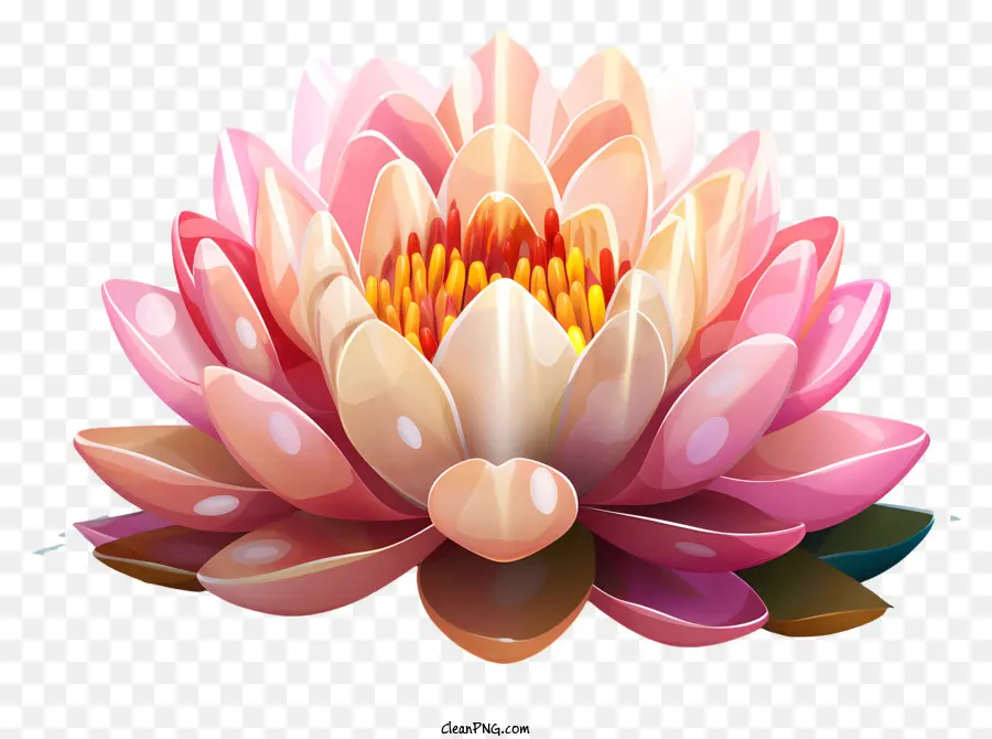 Bunga Lotus Cat Wol Warna，Bunga Teratai Merah Muda PNG