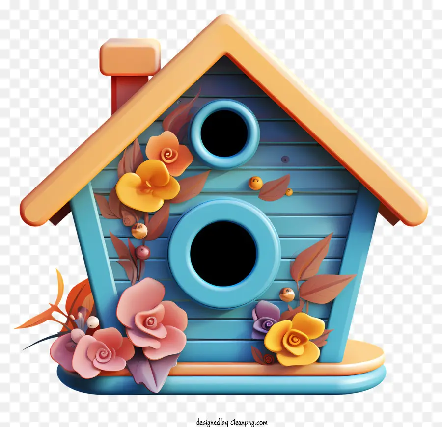 Pastel Birdhouse，Birdhouse Biru PNG